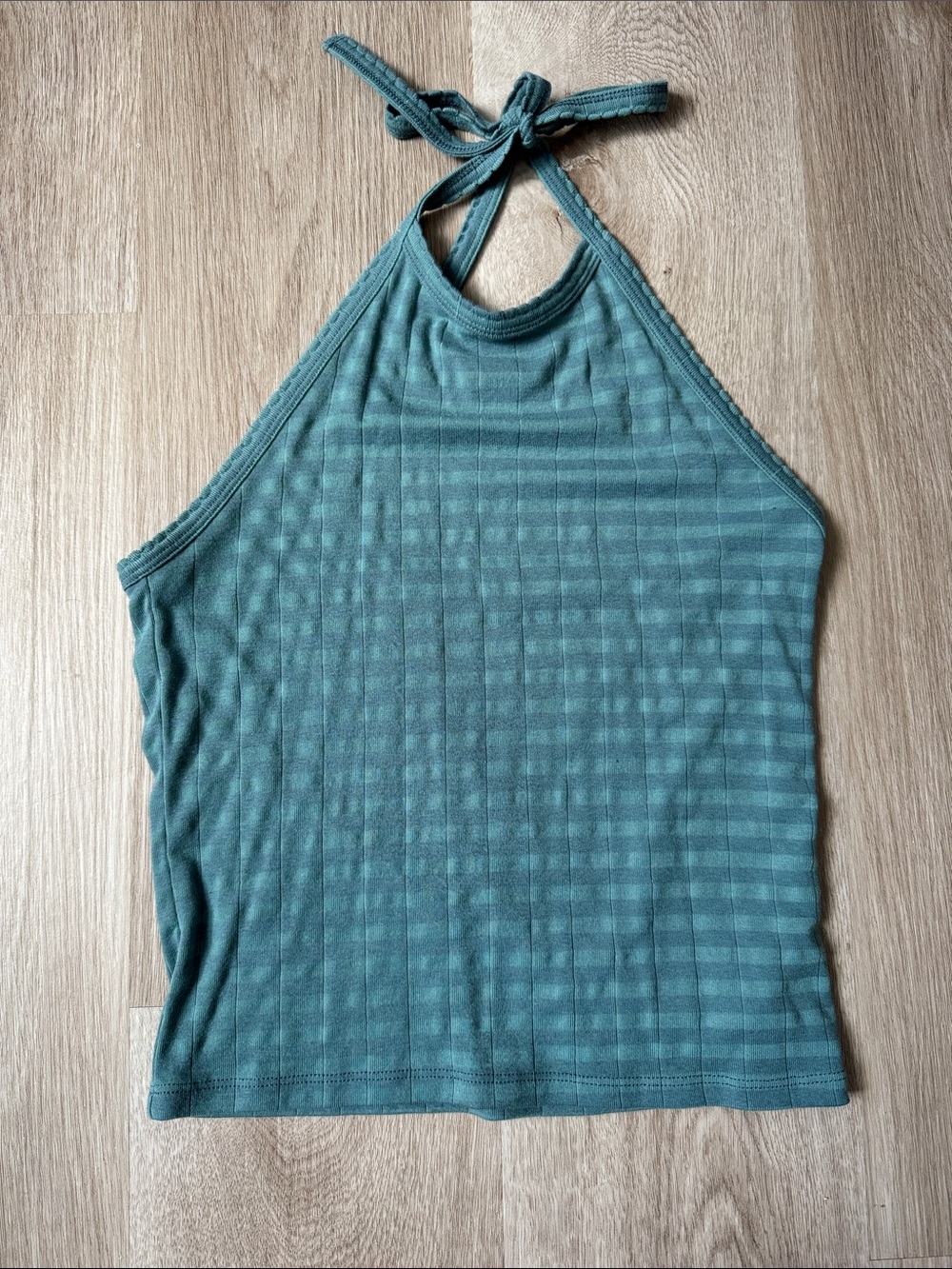 American Eagle Outfitters Teal Halter Tank Top